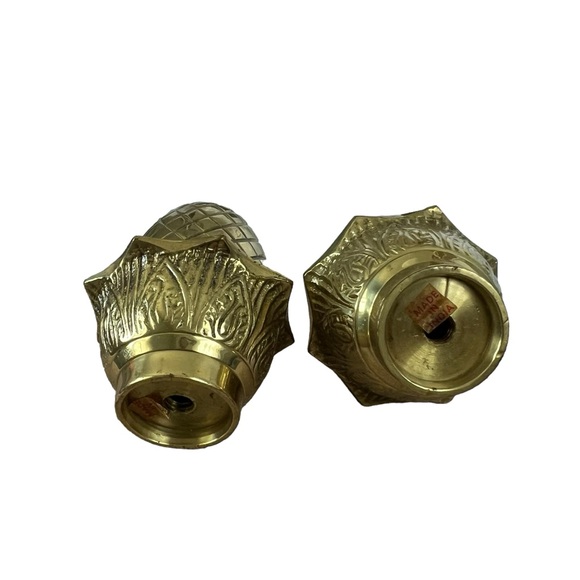 Retro cast brass finials curtain home decor mcm classic gold decorations acorn - Picture 5 of 5